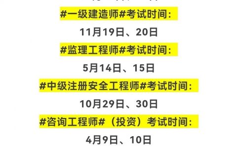 2022年监理工程师考试时间（2022年工程考证安排）
