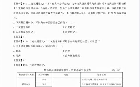 二级建造师市政历年真题（2015年-2021年）