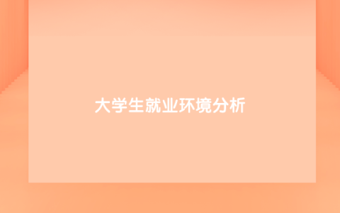 大学生就业环境分析（现在大学生就业现状）