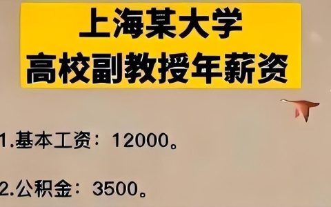 大学教授的工资多少钱一个月（985高校教授薪资曝光）