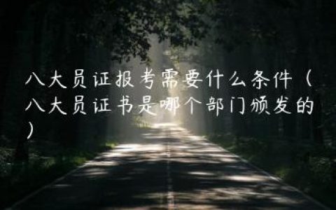 八大员证报考需要什么条件（八大员证书是哪个部门颁发的）