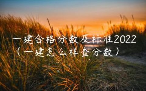 一建合格分数及标准2022（一建怎么样查分数） 