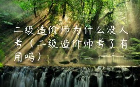 二级造价师为什么没人考（二级造价师考了有用吗）