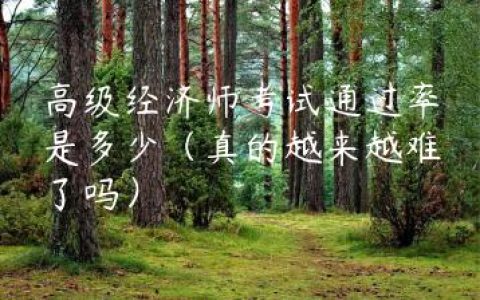 高级经济师考试通过率是多少（真的越来越难了吗）