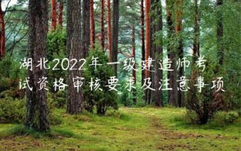 湖北2022年一级建造师考试资格审核要求及注意事项