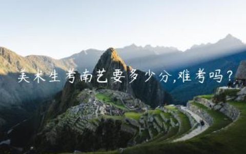 美术生考南艺要多少分,难考吗？