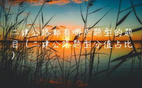 二建公路都有哪些题型的题目（二建公路题型分值占比）