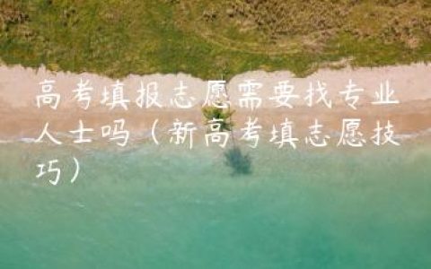 高考填报志愿需要找专业人士吗（新高考填志愿技巧）