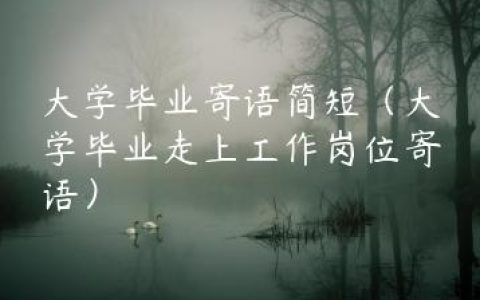 大学毕业寄语简短（大学毕业走上工作岗位寄语）