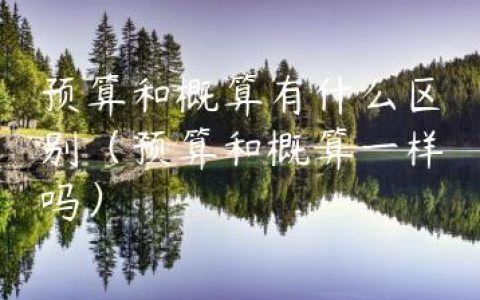 预算和概算有什么区别（预算和概算一样吗）