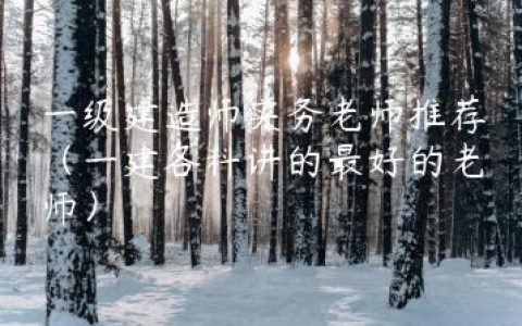一级建造师实务老师推荐（一建各科讲的最好的老师）