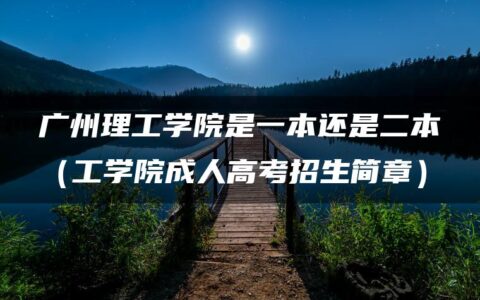 广州理工学院是一本还是二本（工学院成人高考招生简章）