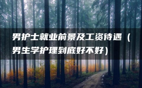 男护士就业前景及工资待遇（男生学护理到底好不好）