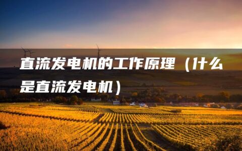直流发电机的工作原理（什么是直流发电机）