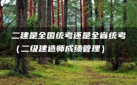 二建是全国统考还是全省统考（二级建造师成绩管理）