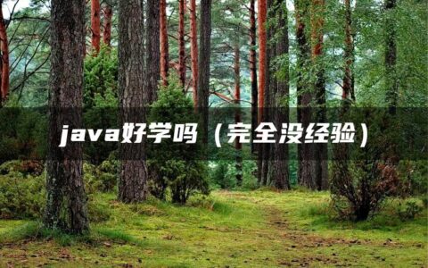 java好学吗（完全没经验）