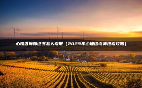 心理咨询师证书怎么考取（2023年心理咨询师报考攻略）