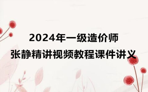 2024年一级造价师李凯视频讲义下载（造价安装精讲视频）
