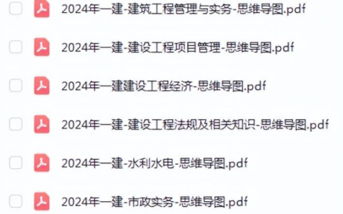 2024年一建思维导图 百度网盘资源下载