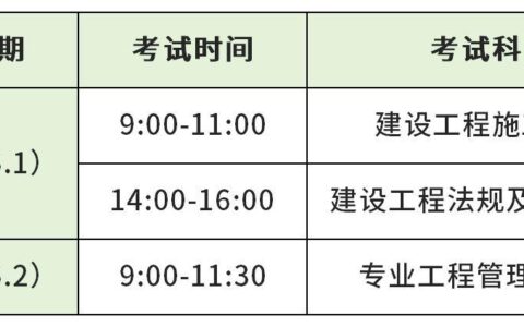 二建什么时候报名 需要什么条件