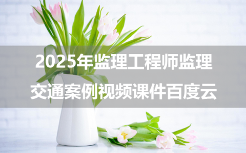 2025年监理工程师监理交通案例视频课件百度云