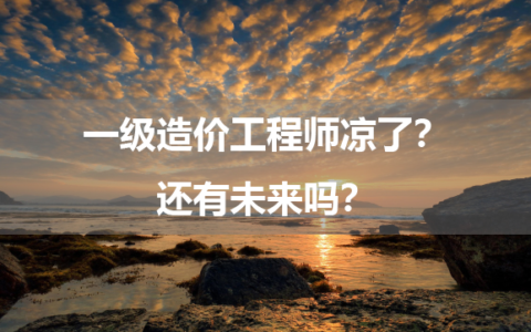 一级造价工程师凉了？还有未来吗？