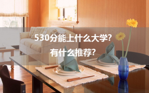 530分能上什么大学？有什么推荐？
