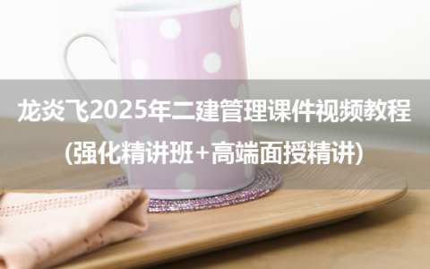 龙炎飞2025年二建管理课件视频教程(强化精讲班+高端面授精讲)