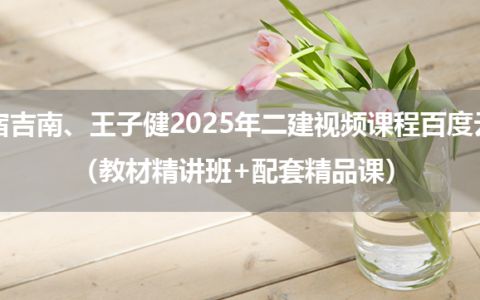 宿吉南、王子健2025年二建视频课程百度云（教材精讲班+配套精品课）
