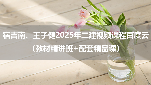 宿吉南、王子健2025年二建视频课程百度云（教材精讲班+配套精品课）