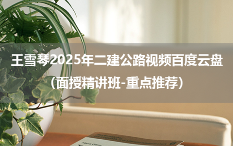 王雪琴2025年二建公路视频百度云盘（面授精讲班-重点推荐）