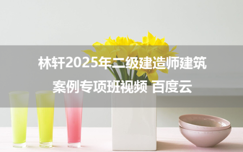 林轩2025年二级建造师建筑案例专项班视频 百度云
