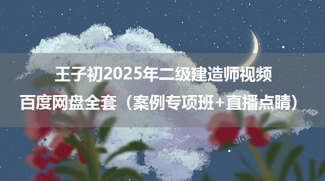 王子初2025年二级建造师视频百度网盘全套（案例专项班+直播点睛）