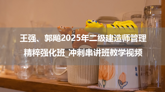 王强、郭飚2025年二级建造师管理精粹强化班_冲刺串讲班教学视频