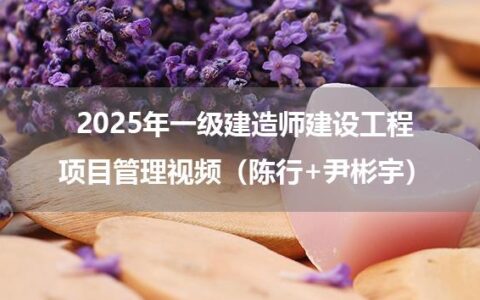 2025年一级建造师建设工程项目管理视频（陈行+尹彬宇）
