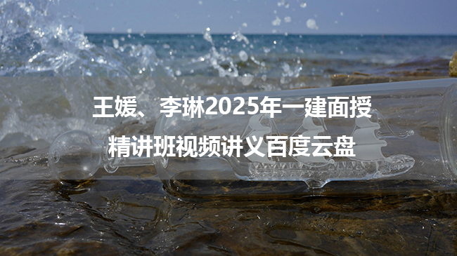 王媛、李琳2025年一建面授精讲班视频讲义百度云盘