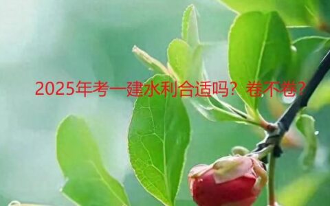 2025年考一建水利合适吗？卷不卷？