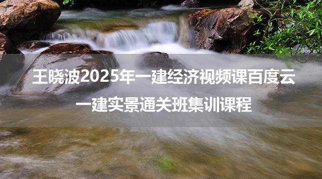 王晓波2025年一建经济视频课百度云_一建实景通关班集训课程