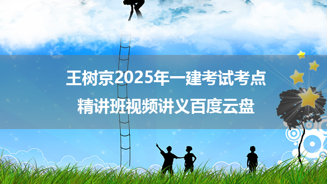 王树京2025年一建考试考点精讲班视频讲义百度云盘