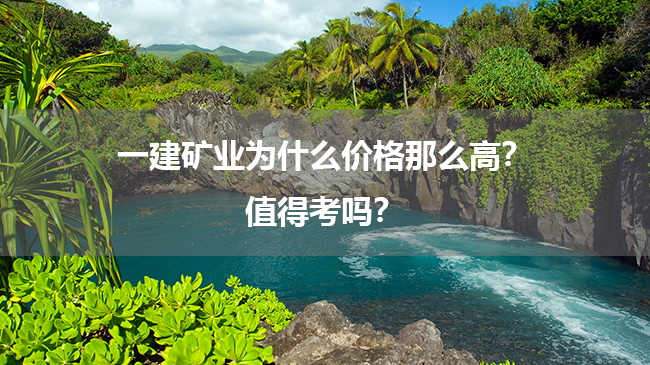 一建矿业为什么价格那么高？值得考吗？