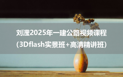 刘滢2025年一建公路视频课程（3Dflash实景班+高清精讲班）