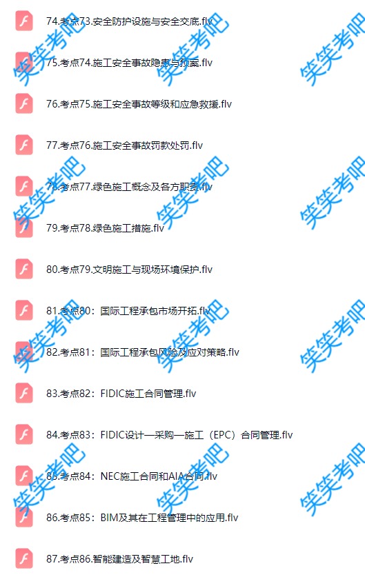 2027年一建管理陈晨教师精讲班视频课程【共87讲】