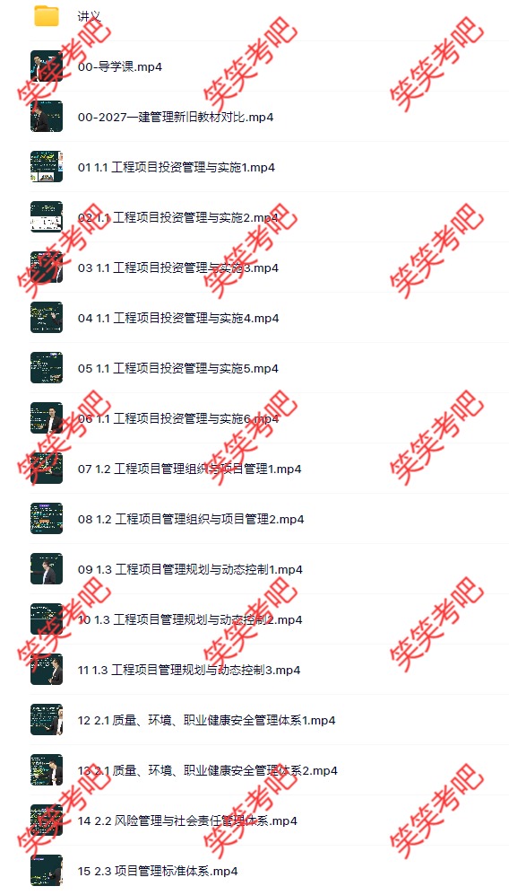一建2027年大微管理考点精讲班教材视频讲义【共65讲】
