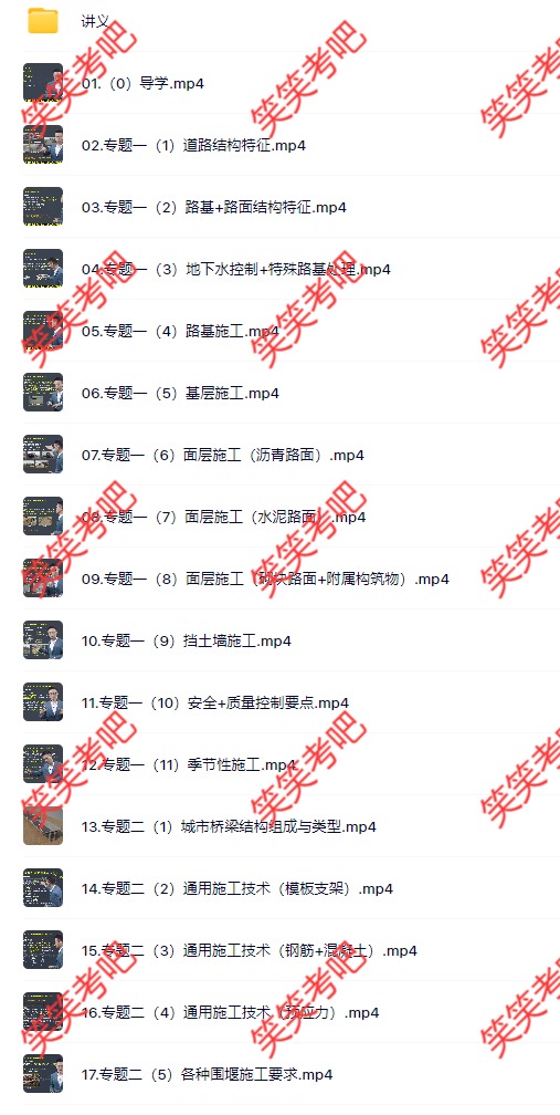 2027年王欢市政一建视频百度云（实景精讲通关+选择速成直播）